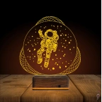 Astronot Uzay 3D Lamba - Masa Gece Lambası