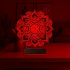 Mandala 3D Lamba - Masa Gece Lambası