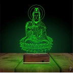 Yoga Buda Lotus 3D Lamba - Masa Gece Lambası