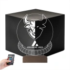 Crypto Avalanche Avax Coin Kripto Finans 3D Lamba - Masa Gece Lambası