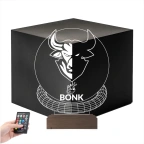 Crypto Bonk Coin Kripto Finans 3D Lamba - Masa Gece Lambası