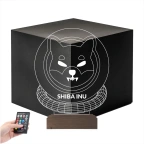 Crypto Shiba Inu Coin Kripto Finans 3D Lamba - Masa Gece Lambası