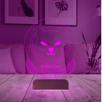 Crypto Shiba Inu Coin Kripto Finans 3D Lamba - Masa Gece Lambası