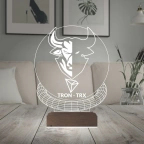 Crypto Tron Trx Coin Kripto Finans 3D Lamba - Masa Gece Lambası