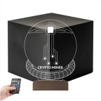 Crypto Miner Mining Madenci Kripto Finans 3D Lamba - Masa Gece Lambası