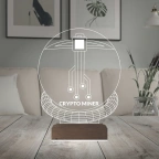 Crypto Miner Mining Madenci Kripto Finans 3D Lamba - Masa Gece Lambası