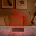 Timsah Tasarım 3D Lamba - Masa Gece Lambası
