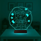 Çocuk Odası Noel Baba Yılbaşı Hediyesi 3D Lamba - Masa Gece Lambası