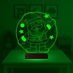 Çocuk Odası Noel Baba Yılbaşı Hediyesi 3D Lamba - Masa Gece Lambası