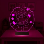 Çocuk Odası Noel Baba Yılbaşı Hediyesi 3D Lamba - Masa Gece Lambası