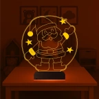 Çocuk Odası Noel Baba Yılbaşı Hediyesi 3D Lamba - Masa Gece Lambası