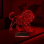 Aslan Taraftar Futbol Cimbom 3D Lamba - Masa Gece Lambası