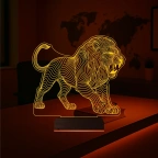 Aslan Taraftar Futbol Cimbom 3D Lamba - Masa Gece Lambası