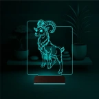 Koç Burcu 3D Lamba - Masa Gece Lambası