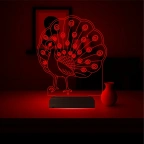 Tavuz Kuşu 3D Lamba - Masa Gece Lambası