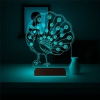 Tavuz Kuşu 3D Lamba - Masa Gece Lambası
