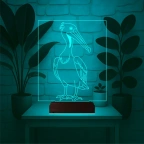 Dekoratif Pelikan Kuş 3D Lamba - Masa Gece Lambası