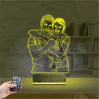 Çizim Kişiye Özel Fotoğraflı 3D Lamba - Masa Gece Lambası