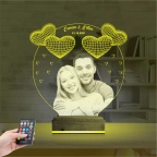 Kalp Sevgiliye Hediye Fotoğraflı 3D Lamba - Masa Gece Lambası