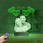 Kalp Sevgiliye Hediye Fotoğraflı 3D Lamba - Masa Gece Lambası