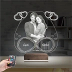 Kalp Sevgiliye Hediye Fotoğraflı 3D Lamba - Masa Gece Lambası