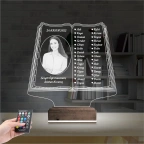 Öğretmenler Günü Hediyesi Fotoğraflı 3D Lamba - Masa Gece Lambası