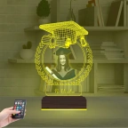 Mezuniyet Hediyesi Öğrenciye Hediye Fotoğraflı 3D Lamba - Masa Gece Lambası