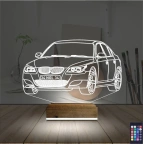 Spor Araba Bmw Kişiye Özel 3D Lamba - Masa Gece Lambası