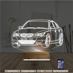 Spor Araba Bmw Kişiye Özel 3D Lamba - Masa Gece Lambası