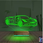 Spor Araba Chevrolet Kişiye Özel 3D Lamba - Masa Gece Lambası