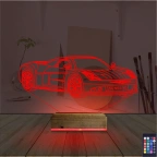 Spor Araba Chevrolet Kişiye Özel 3D Lamba - Masa Gece Lambası