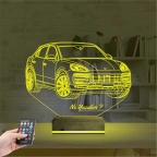 Jeep Phosche Cayanne Kişiye Özel 3D Lamba - Masa Gece Lambası