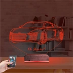 Spor Araba Audi Kişiye Özel 3D Lamba - Masa Gece Lambası