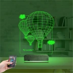 Uçan Balon Kişiye Özel 3D Lamba - Masa Gece Lambası