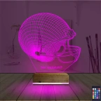 Beyzbol Kask Kişiye Özel 3D Lamba - Masa Gece Lambası