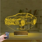 Araba Bmw M8 Kişiye Özel 3D Lamba - Masa Gece Lambası