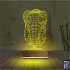 Diş Hekimi Hediye Kişiye Özel 3D Lamba - Masa Gece Lambası