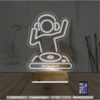 Dj Mixer Kişiye Özel 3D Lamba - Masa Gece Lambası