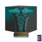 Doktor Tıp Logo Kişiye Özel 3D Lamba - Masa Gece Lambası