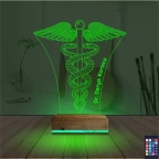 Doktor Tıp Logo Kişiye Özel 3D Lamba - Masa Gece Lambası