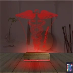 Doktor Tıp Logo Kişiye Özel 3D Lamba - Masa Gece Lambası