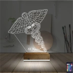 Doktor Tıp Logo Kişiye Özel 3D Lamba - Masa Gece Lambası