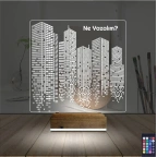 Emlak İnşaat Müteahhit Kişiye Özel 3D Lamba - Masa Gece Lambası