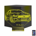 Spor Araba Mustang Kişiye Özel 3D Lamba - Masa Gece Lambası