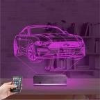 Spor Araba Mustang Kişiye Özel 3D Lamba - Masa Gece Lambası