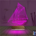Gemi Kaptan Kişiye Özel 3D Lamba - Masa Gece Lambası