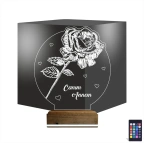 Gül Canım Annem Kişiye Özel 3D Lamba - Masa Gece Lambası