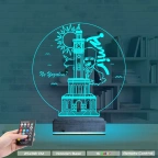 İzmir Saat Kulesi Atatürk Kişiye Özel 3D Lamba - Masa Gece Lambası