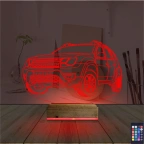 Araba Jeep Duster Kişiye Özel 3D Lamba - Masa Gece Lambası