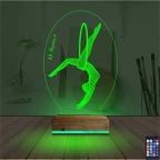 Jimnastik Kişiye Özel 3D Lamba - Masa Gece Lambası